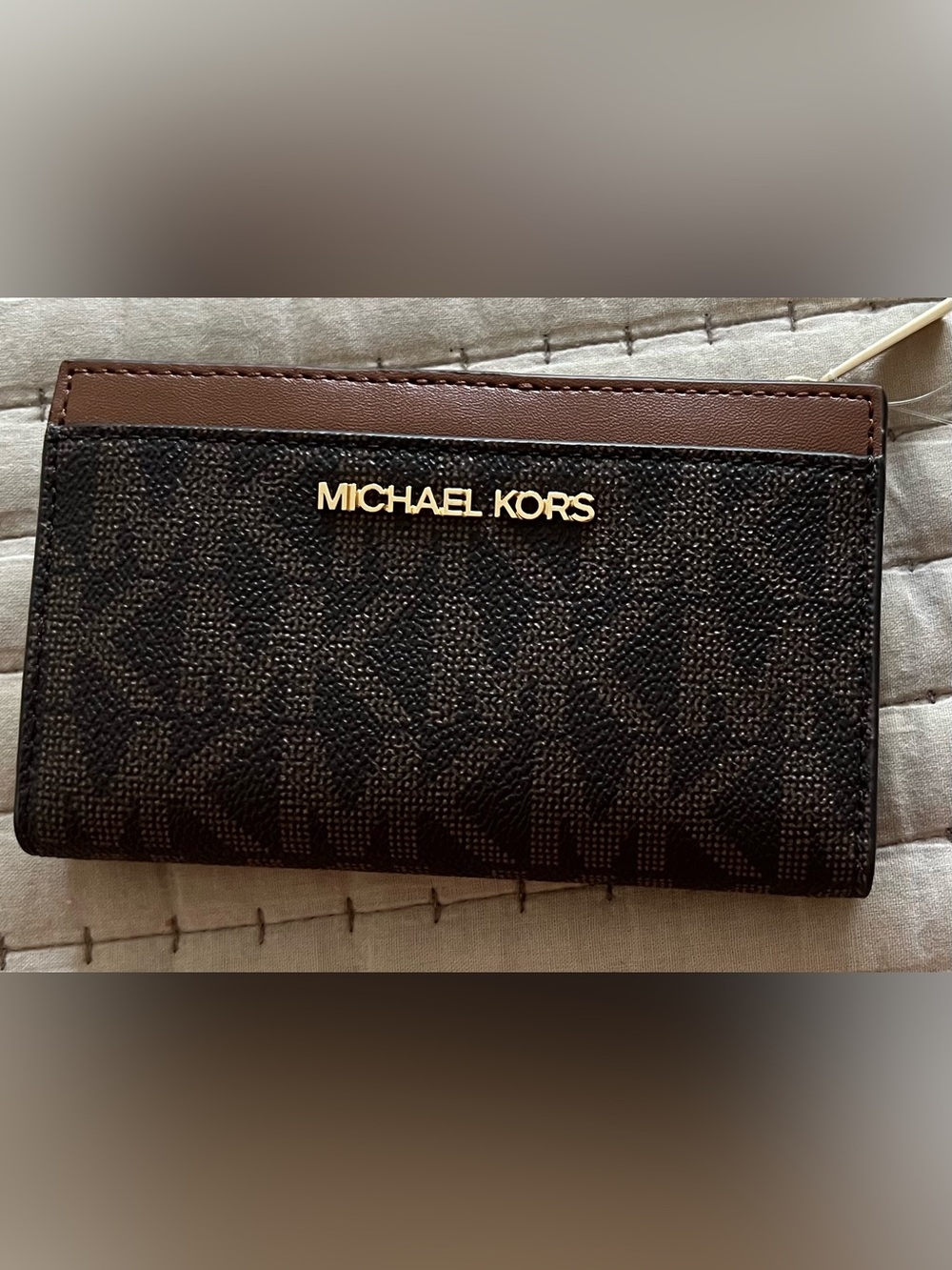 Michael Kors Jet Set Credit Card Holder - Dark Brown.